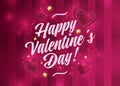 Happy ValentineÃ¢â¬â¢s Day Vector Card. Romantic Red Background.